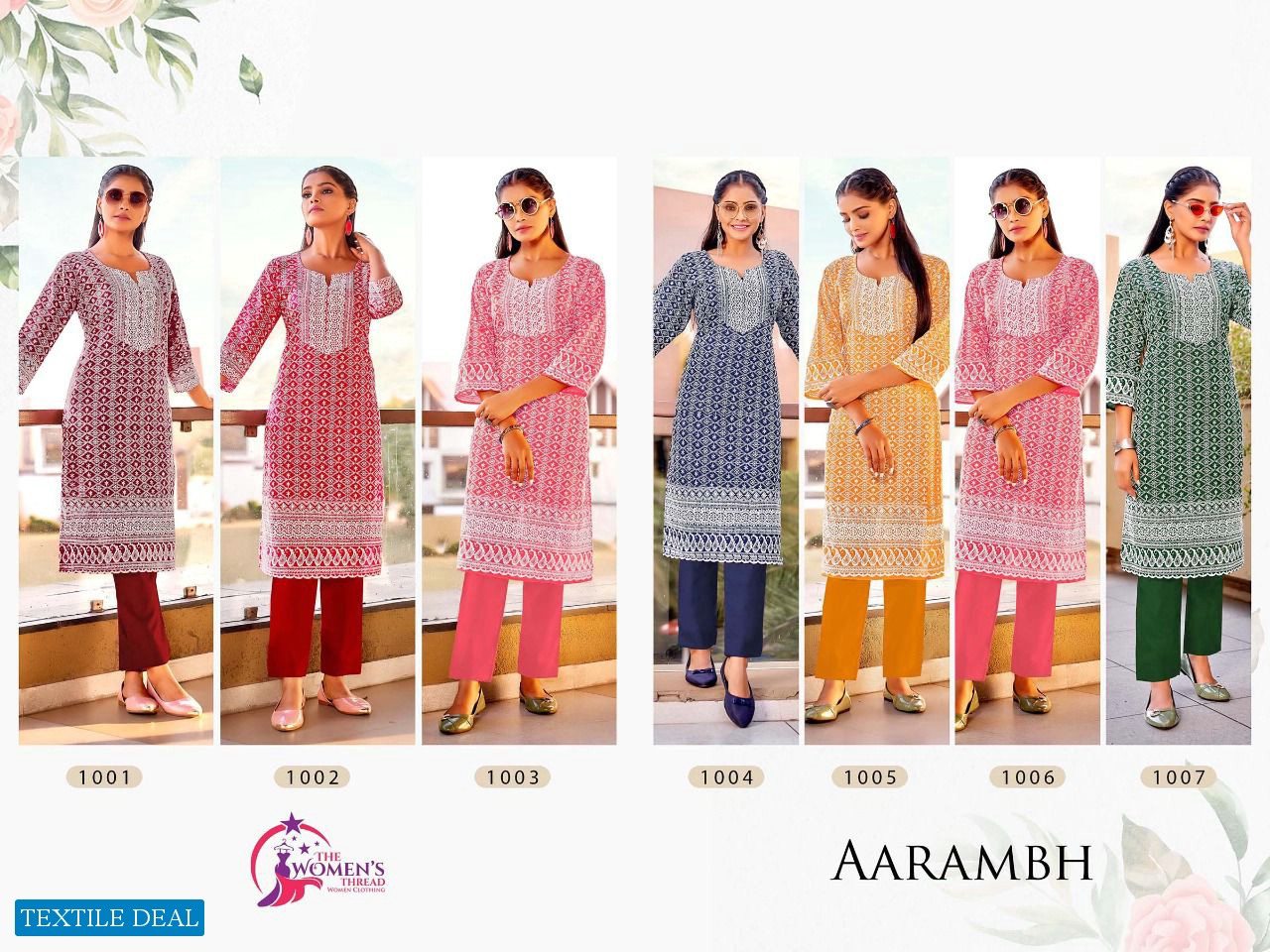The Women Thread Aarambh Wholesale Special Schiffli work Kurtis