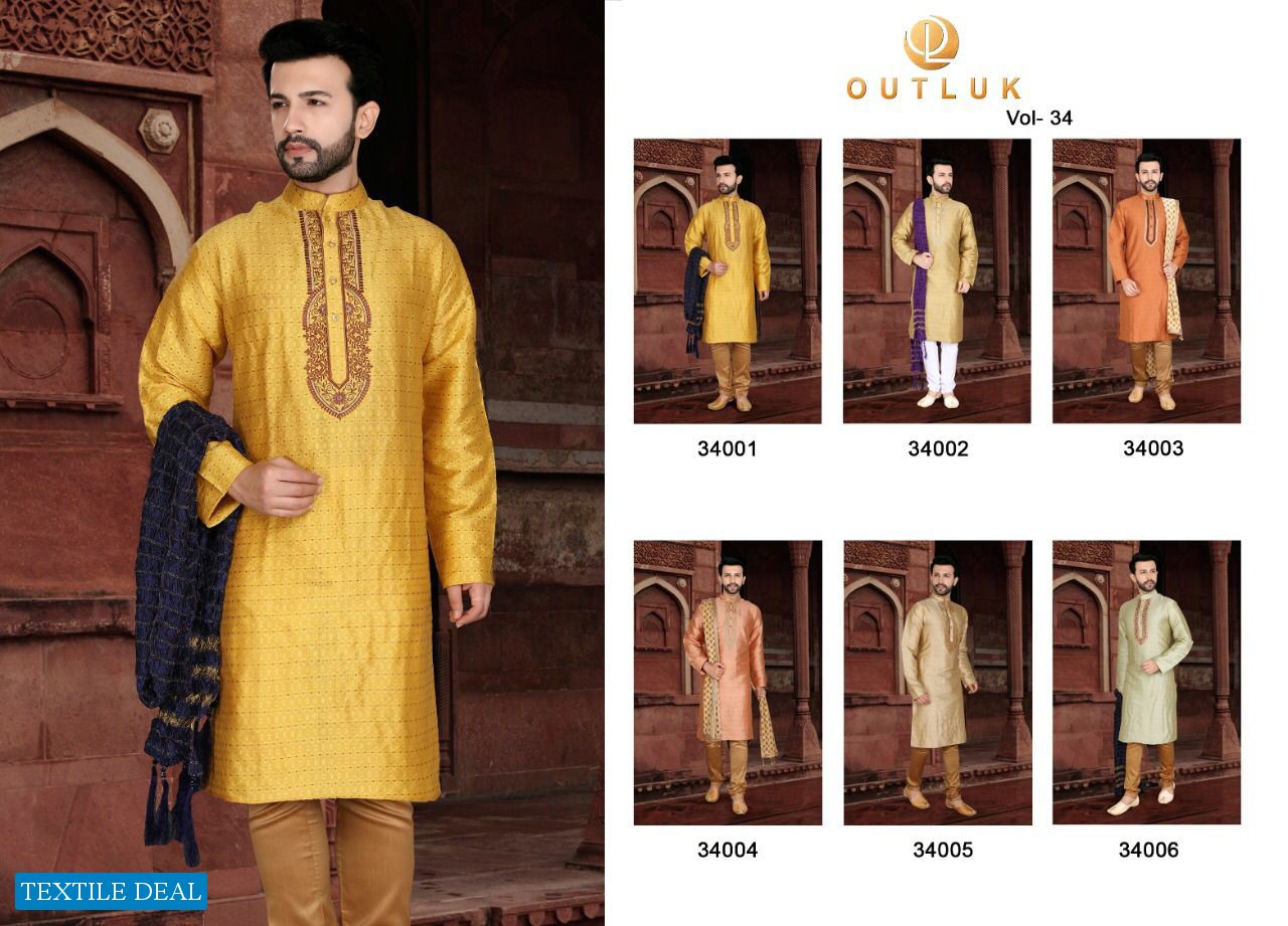 Outlook Vol-34 Wholesale Heavy Jacquard Silk With Art Silk Pajama