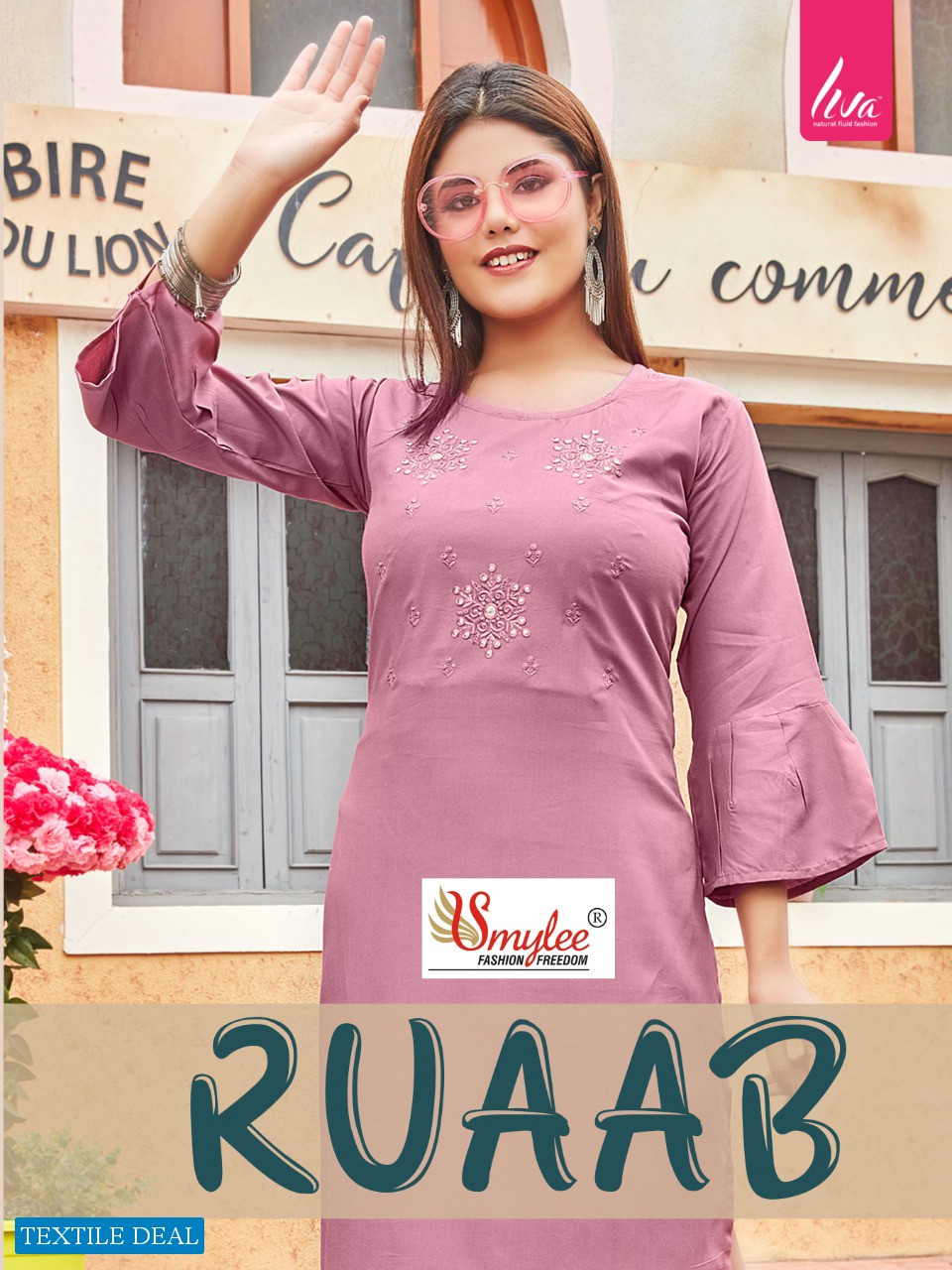 Smylee Ruaab Wholesale reyon Long Kurtis Catalogs