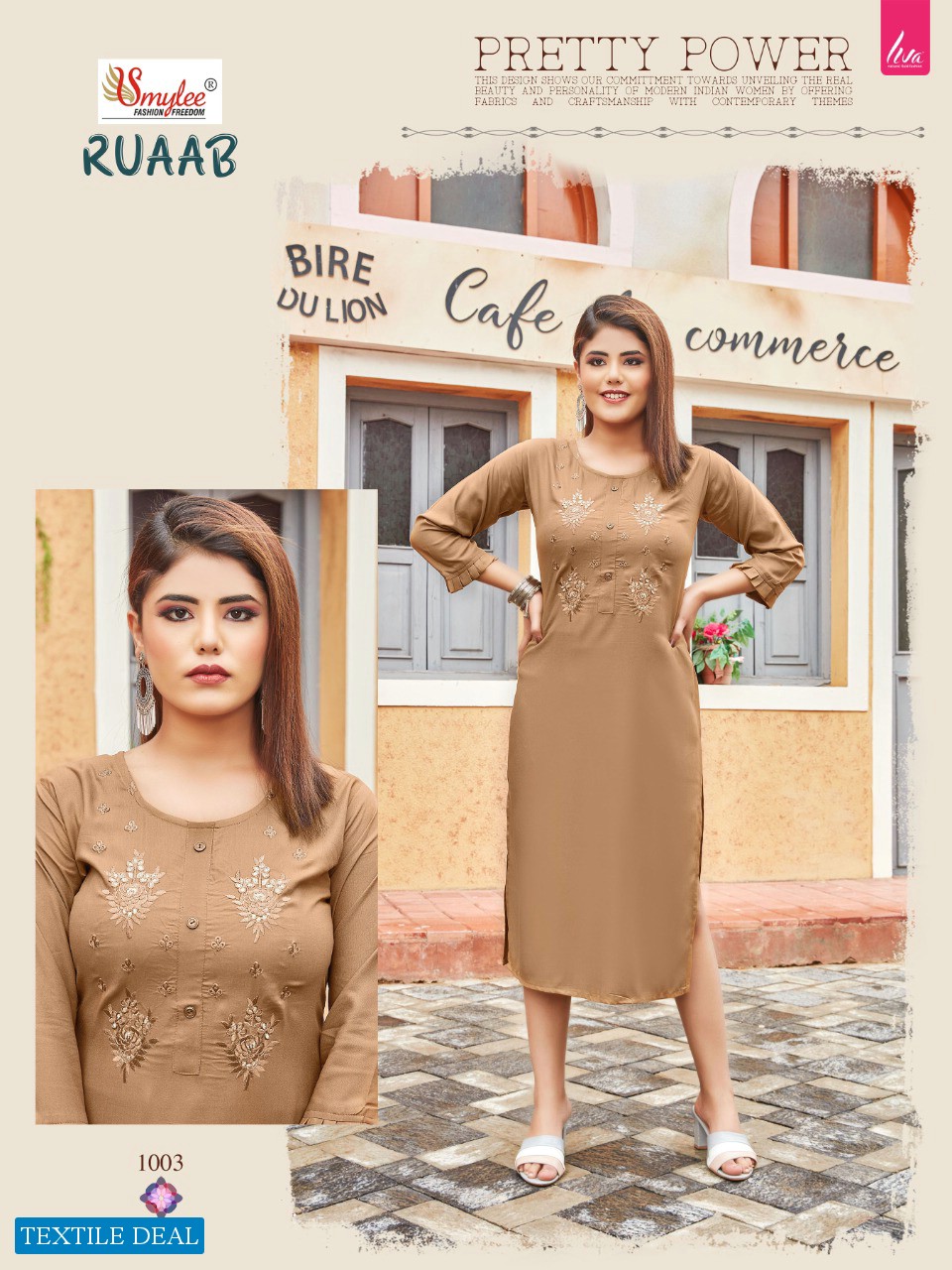Smylee Ruaab Wholesale reyon Long Kurtis Catalogs