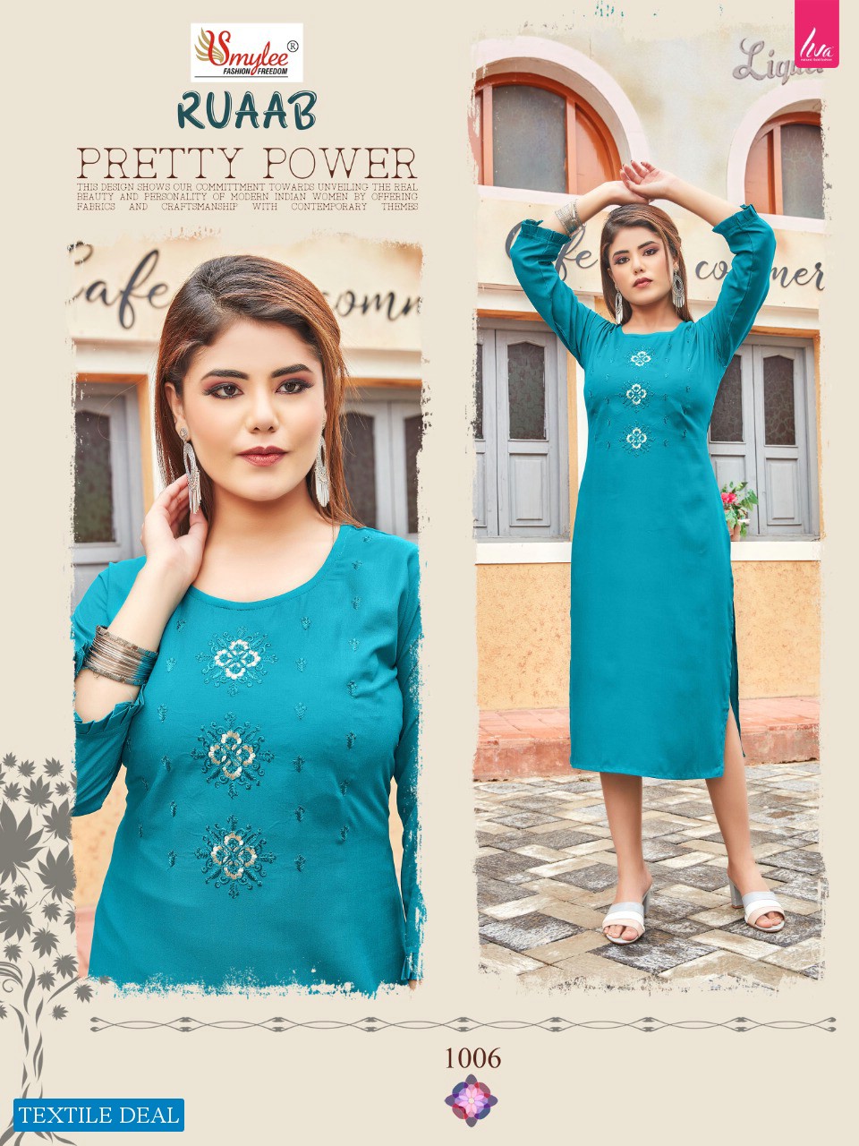 Smylee Ruaab Wholesale reyon Long Kurtis Catalogs