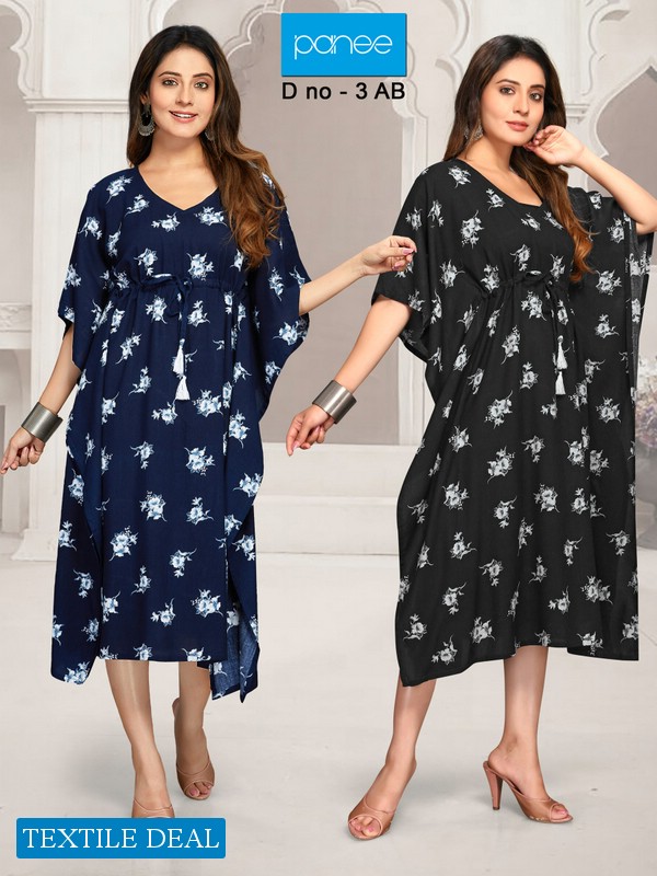 Panee Kaftan Wholesale Reyon Kaftan Long Kurtis