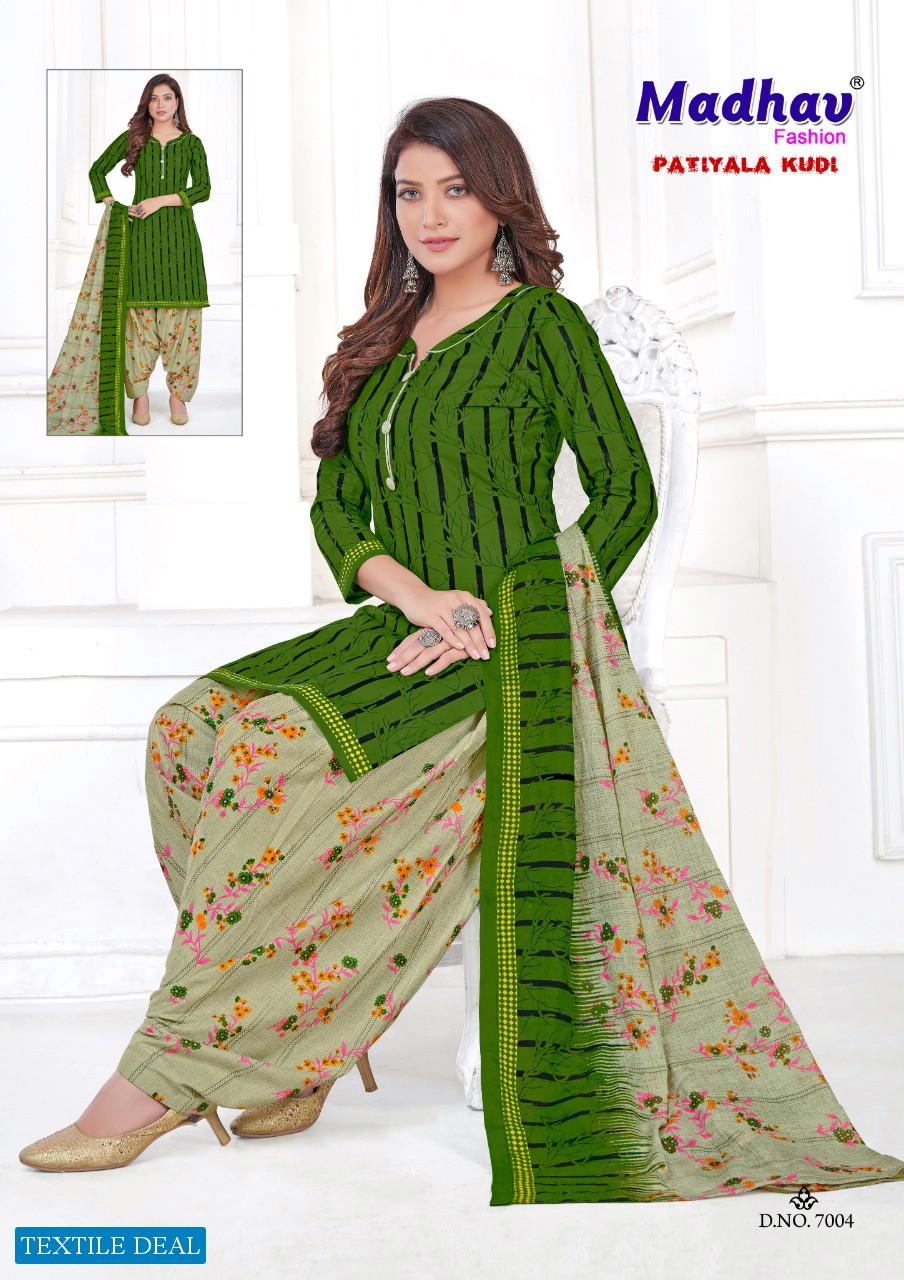 Madhav Patiyala Kudi Vol-7 Wholesale Pure Cotton Dress Material