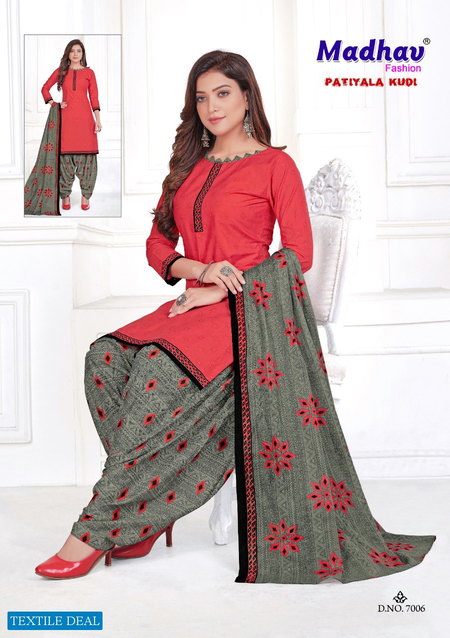 Madhav Patiyala Kudi Vol-7 Wholesale Pure Cotton Dress Material