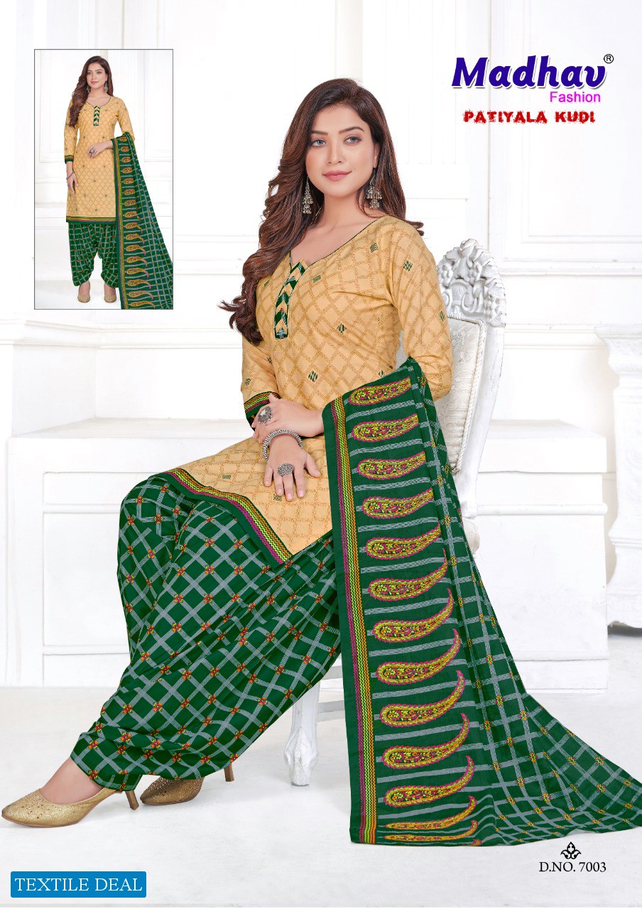 Madhav Patiyala Kudi Vol-7 Wholesale Pure Cotton Dress Material