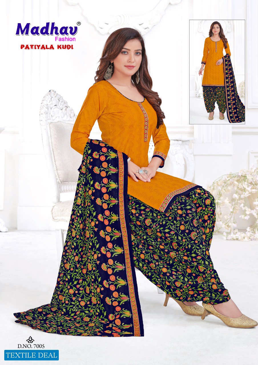 Madhav Patiyala Kudi Vol-7 Wholesale Pure Cotton Dress Material