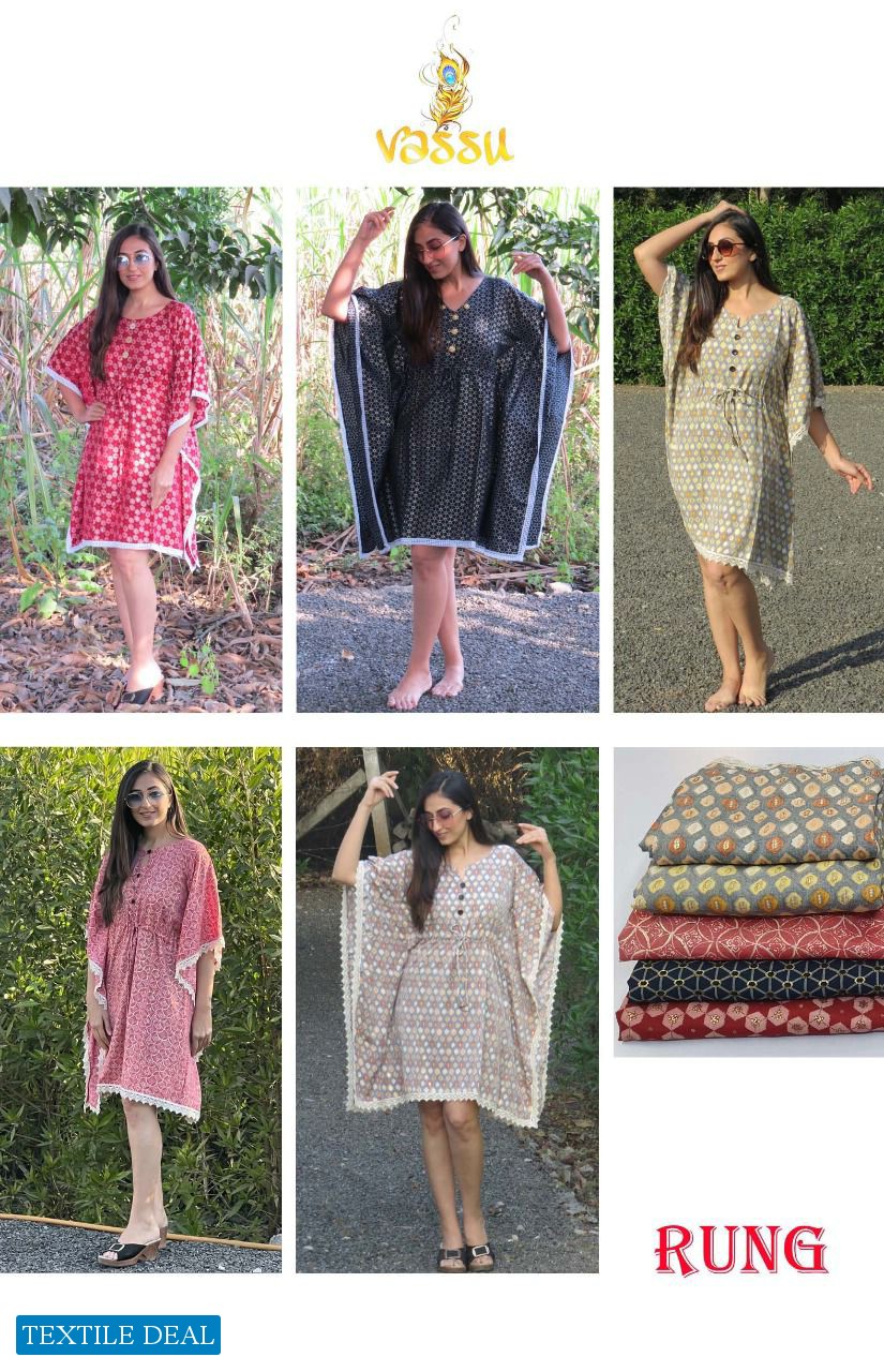 Vassu Rung Wholesale Kaftan Kurti Catalogs