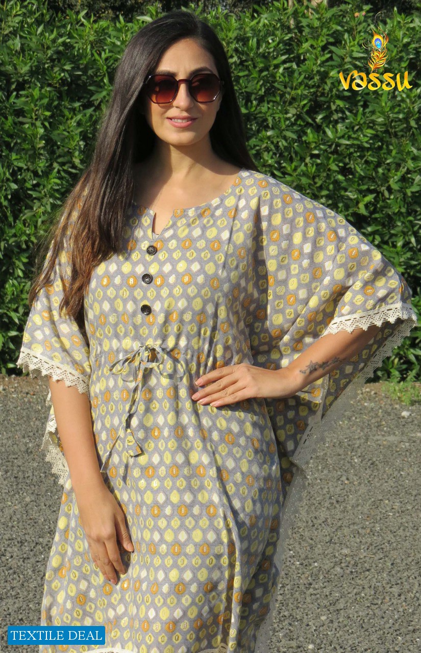 Vassu Rung Wholesale Kaftan Kurti Catalogs