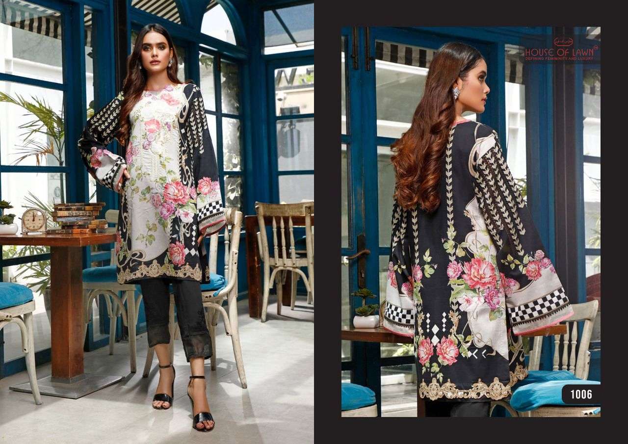 HOUSE OF LAWN FIRDOUS PURE LAWN PAKISTANI SUMMER DRESS MATERIALS