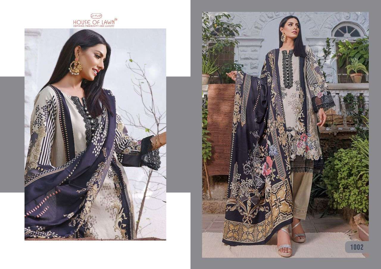 HOUSE OF LAWN FIRDOUS PURE LAWN PAKISTANI SUMMER DRESS MATERIALS