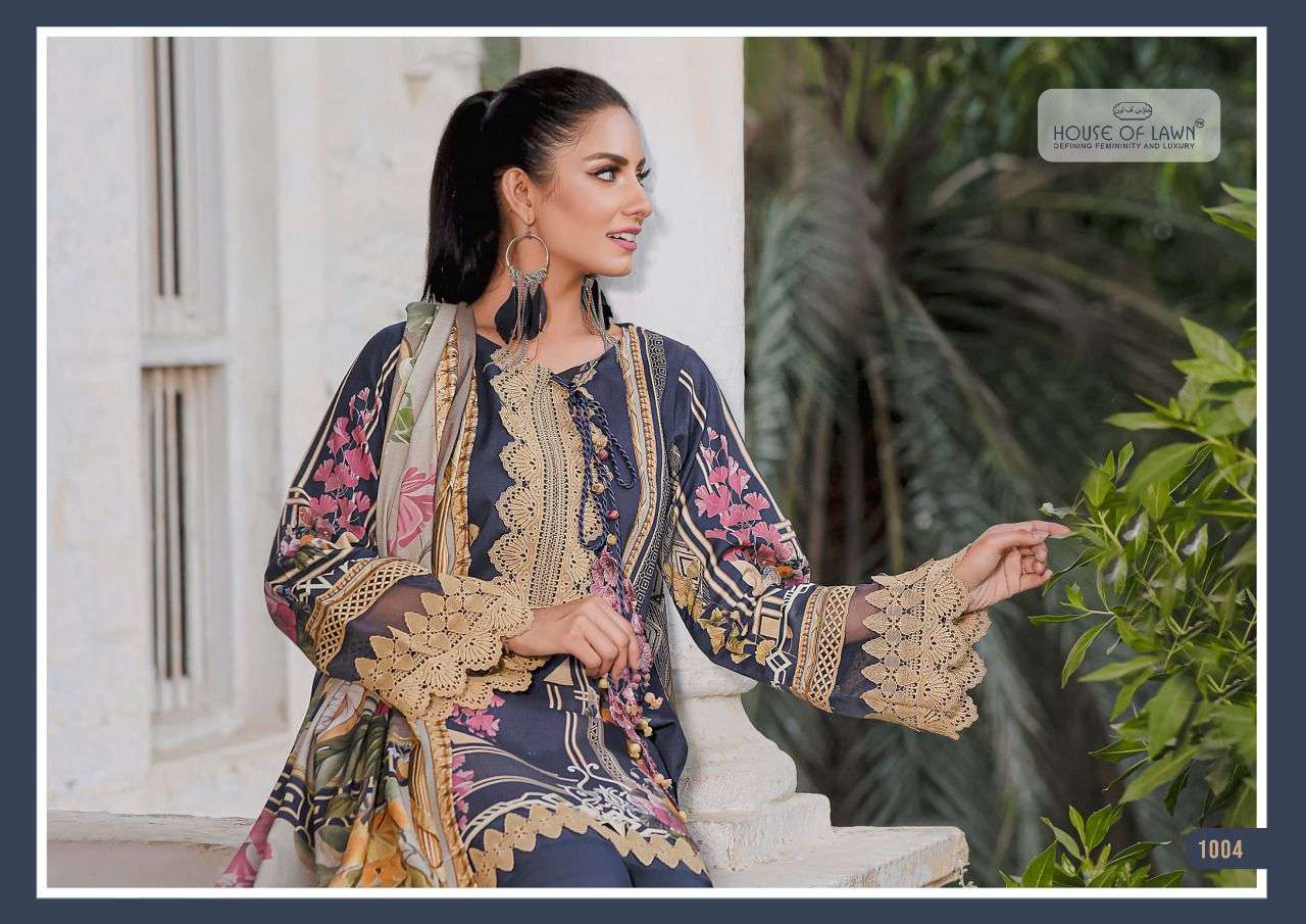 HOUSE OF LAWN FIRDOUS PURE LAWN PAKISTANI SUMMER DRESS MATERIALS