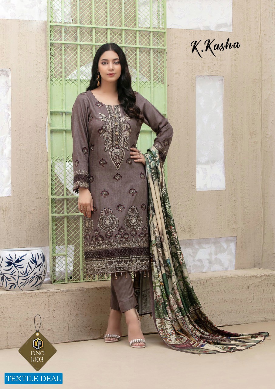 Keval Fab K.Kasha Vol-1 Wholesale Karachi Designer Dress Material