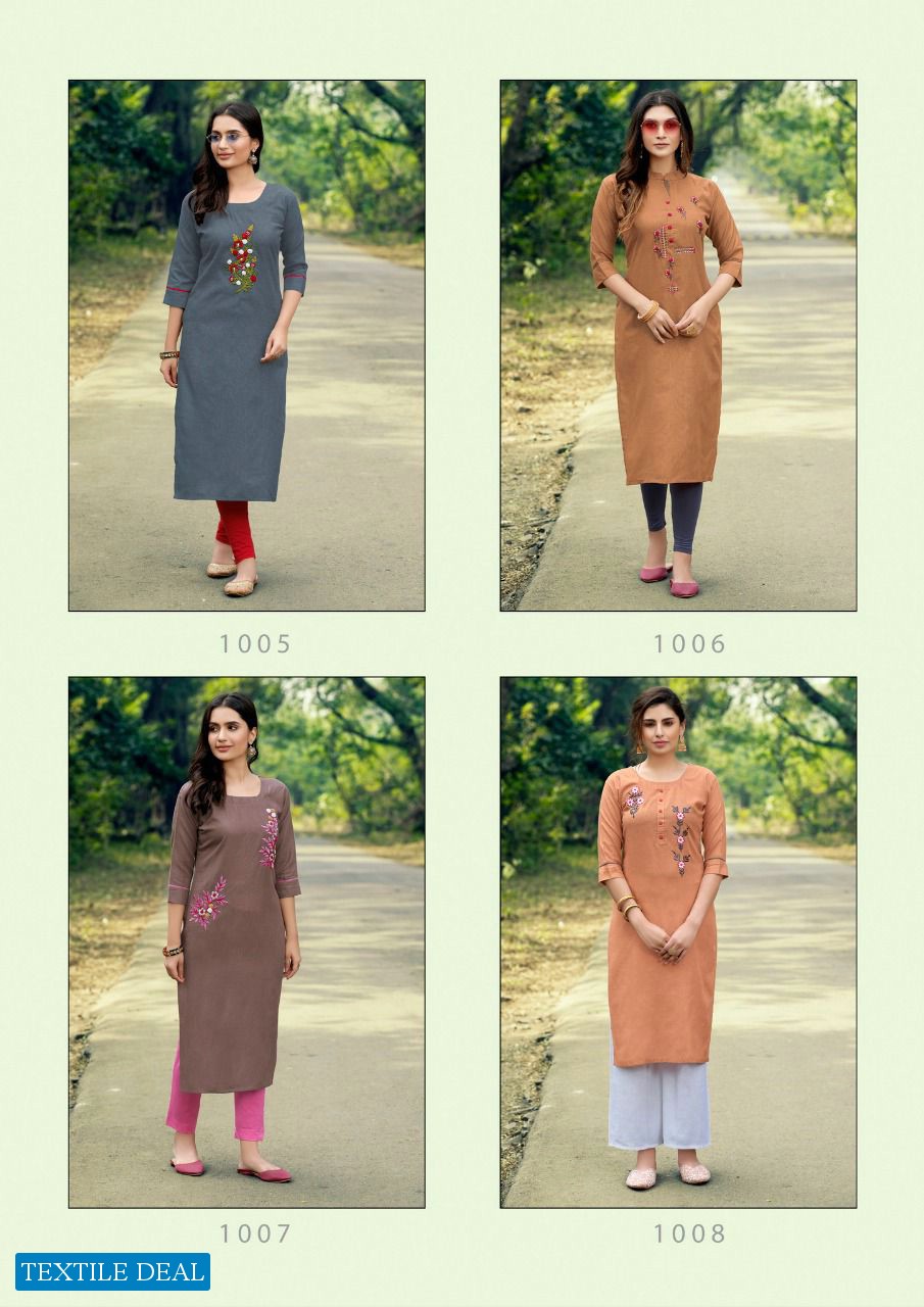 Parra Kasturi Vol-2 wholesale Hand Work Made Long Kurtis