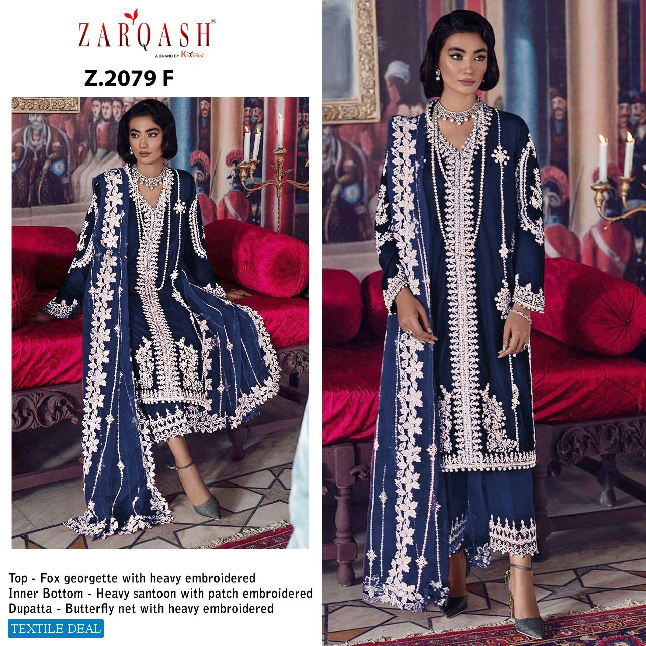 Zarqash Tehzeeb Z-2079 Wholesale Pakistani Concept Dress