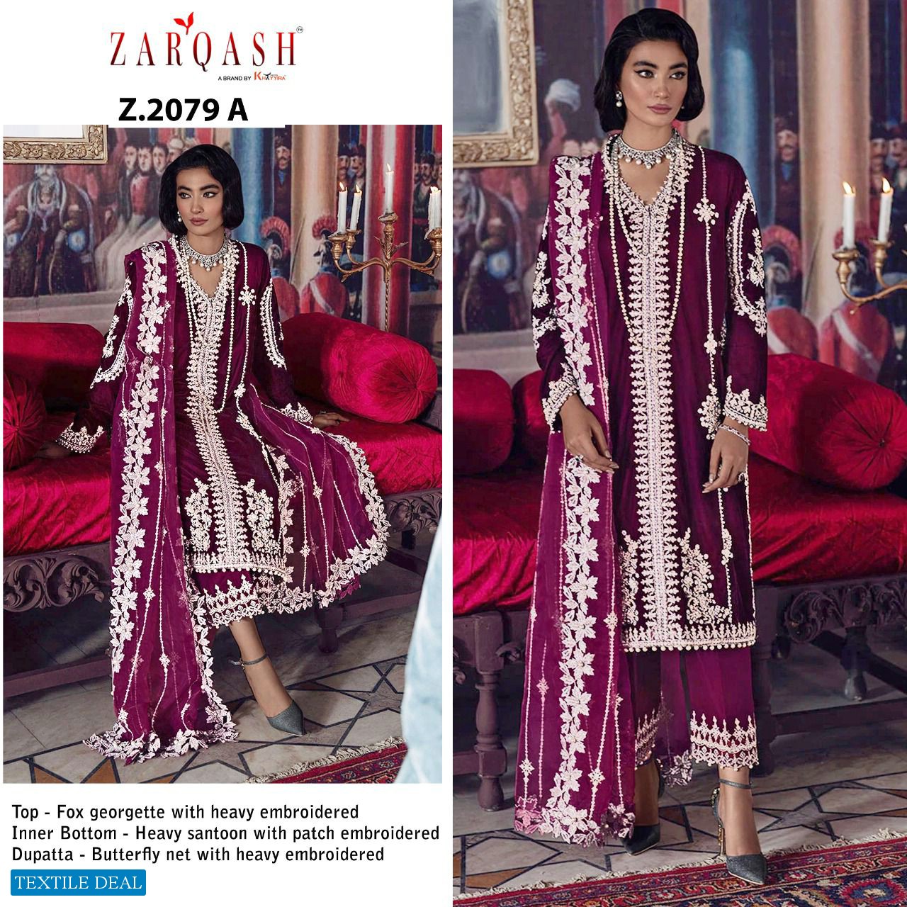 Zarqash Tehzeeb Z-2079 Wholesale Pakistani Concept Dress