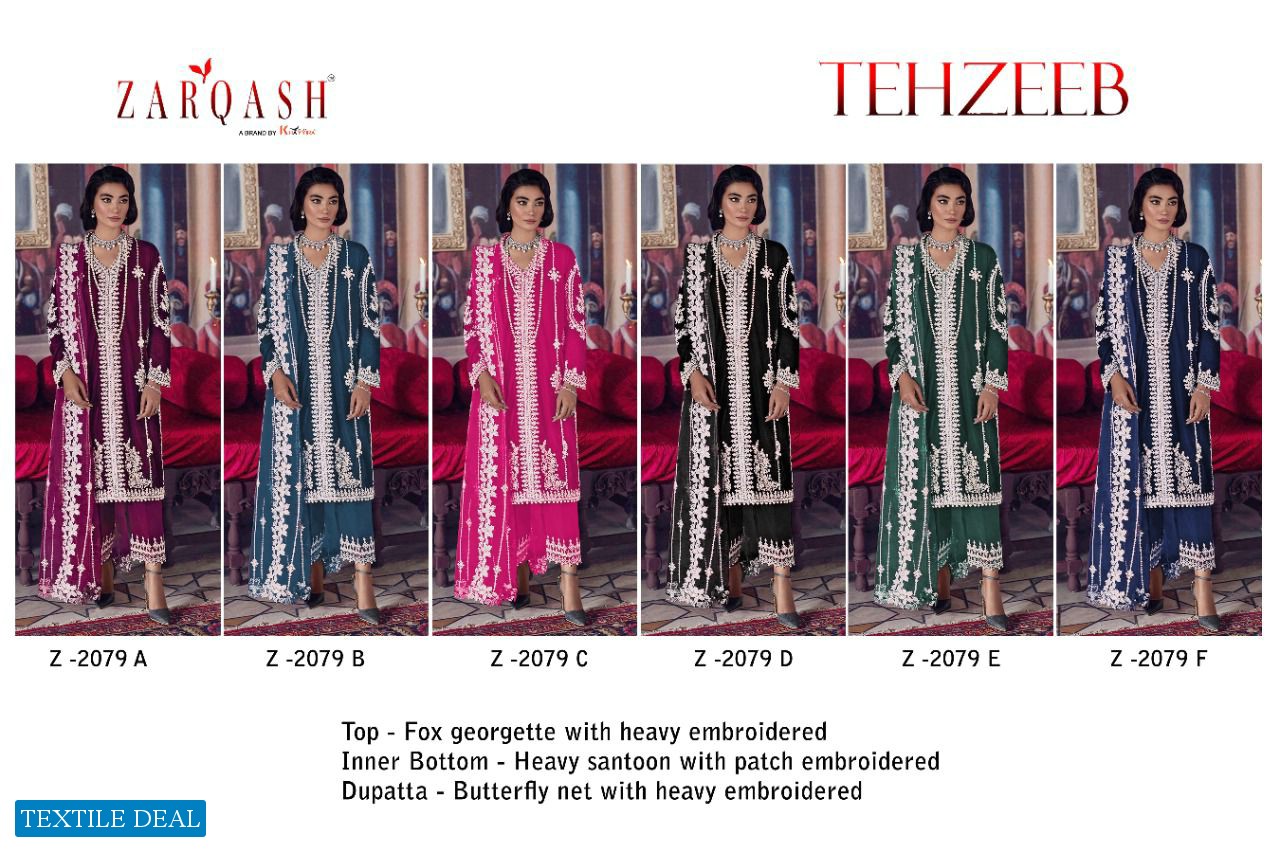 Zarqash Tehzeeb Z-2079 Wholesale Pakistani Concept Dress