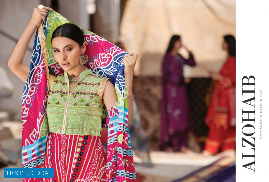 Alzohaib Monsoon Chunri Heritage Series Wholesale Branded Pakistani Suits