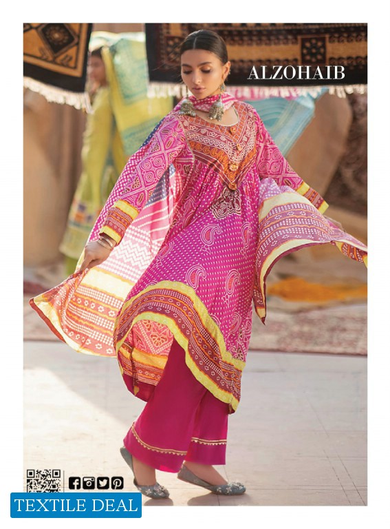 Alzohaib Monsoon Chunri Heritage Series Wholesale Branded Pakistani Suits