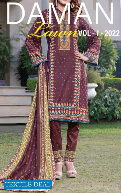 VS Daman Lawn Vol-1 2022 Wholesale Pakistani Original Dress