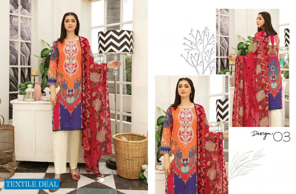 Adans Libas Hareer Digital Printed And Embroidered Suvic Chiffon Dupatta