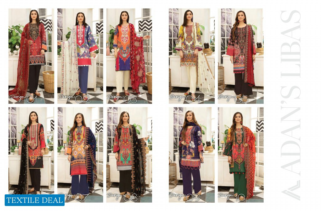 Adans Libas Hareer Digital Printed And Embroidered Suvic Chiffon Dupatta