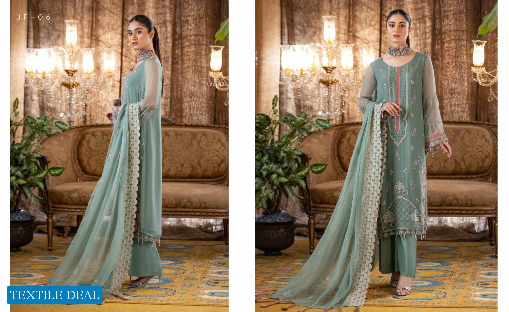Riaz Arts Jannan Wholesale Unstitched Embroidered Bamber Chiffon Collection