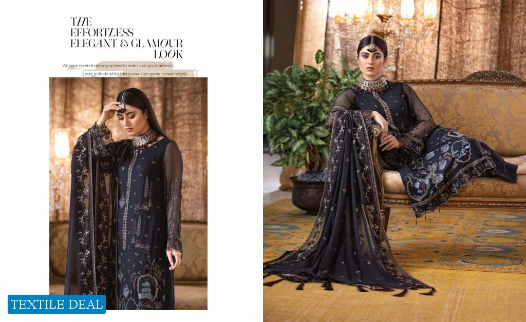 Riaz Arts Jannan Wholesale Unstitched Embroidered Bamber Chiffon Collection