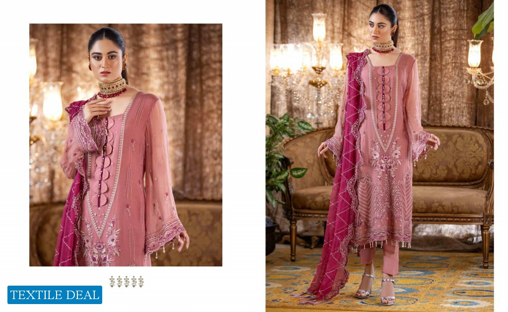 Riaz Arts Jannan Wholesale Unstitched Embroidered Bamber Chiffon Collection