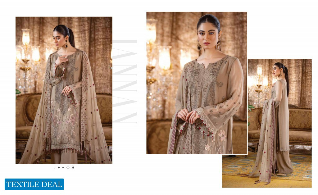 Riaz Arts Jannan Wholesale Unstitched Embroidered Bamber Chiffon Collection