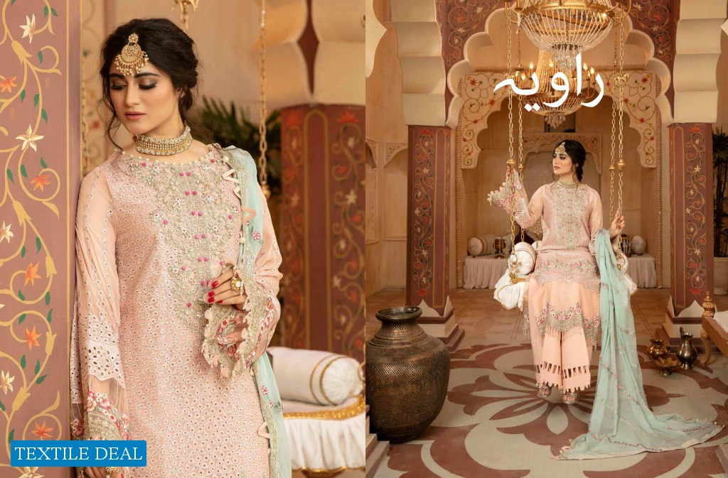 Adans Libas Raavia Luxury Schiffli Chiffon Pakistani Dress