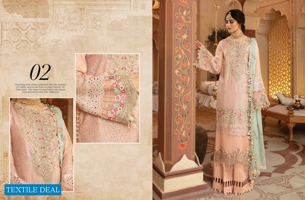 Adans Libas Raavia Luxury Schiffli Chiffon Pakistani Dress