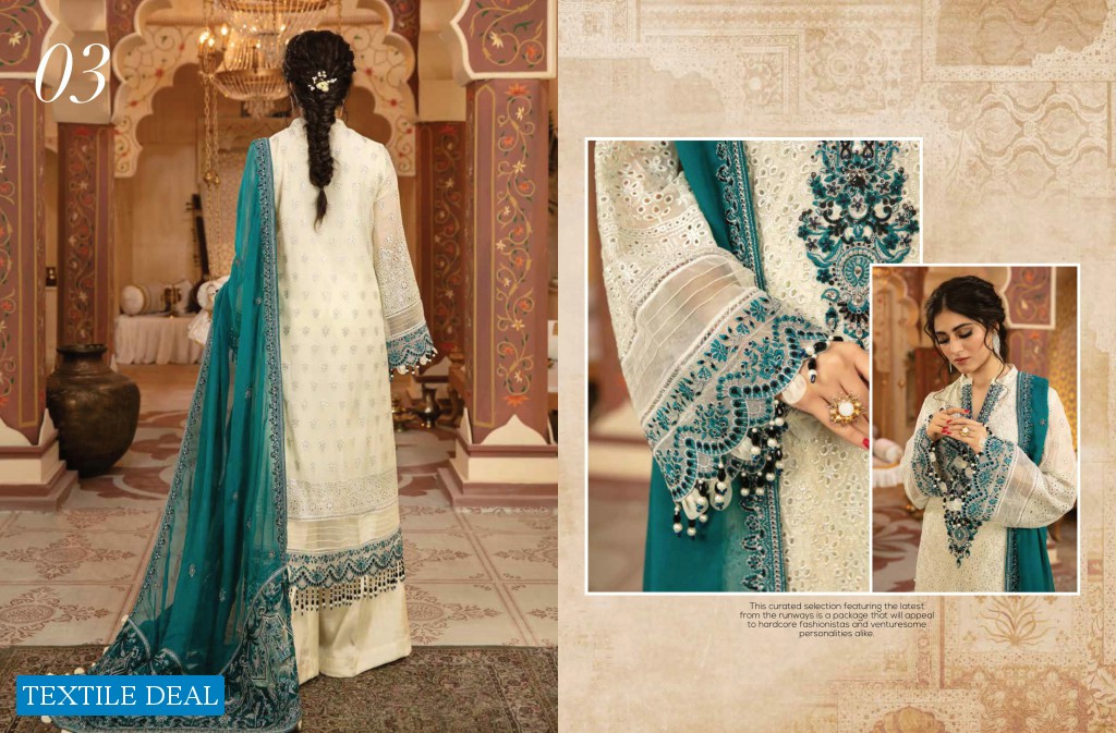 Adans Libas Raavia Luxury Schiffli Chiffon Pakistani Dress