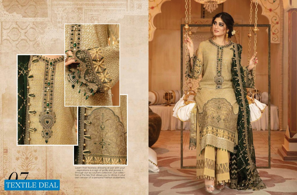 Adans Libas Raavia Luxury Schiffli Chiffon Pakistani Dress