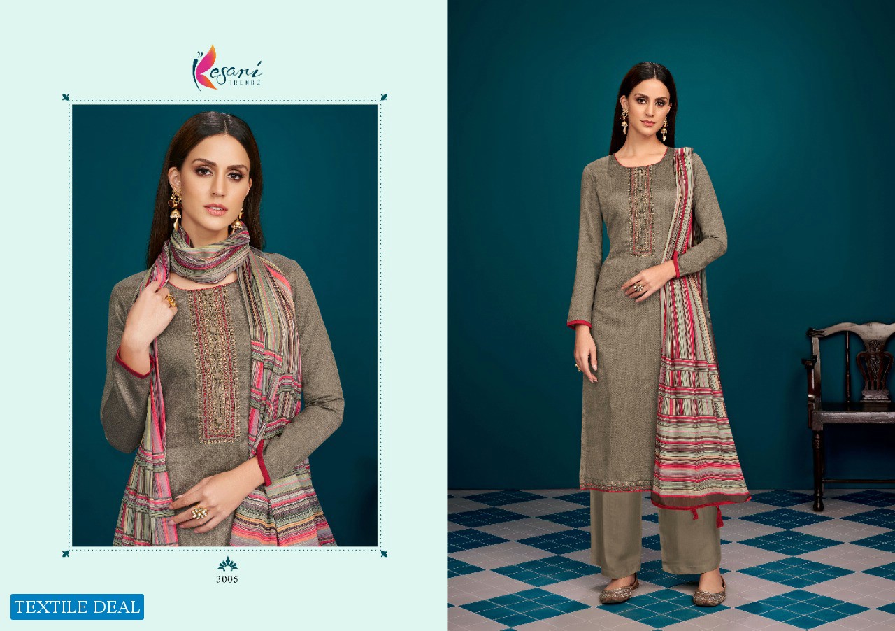 ZENIA BY KESARI TRENDZ JAM COTTON WORK FANCY DRESS MATERIALS