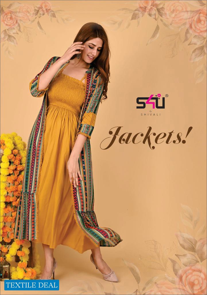 S4U PRESENT JACKETS CLASSY & ELEGANT FANCY WESTERN MIDI GOWN WITH JACKET COLLECTION