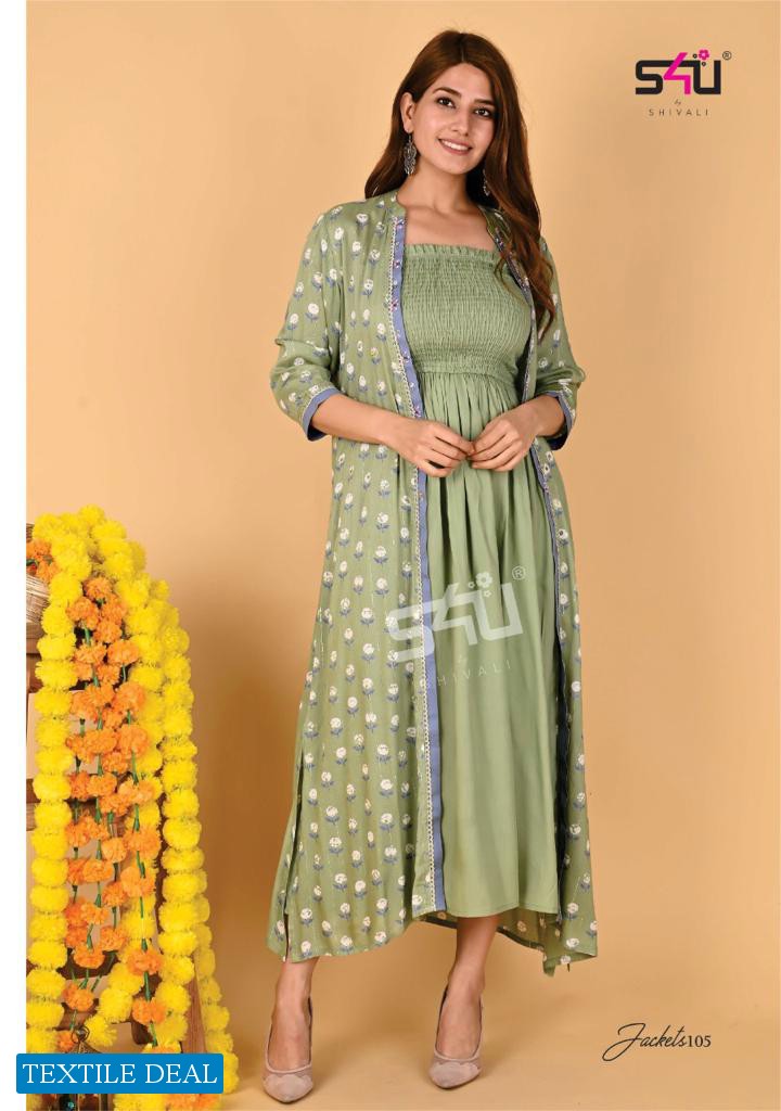 S4U PRESENT JACKETS CLASSY & ELEGANT FANCY WESTERN MIDI GOWN WITH JACKET COLLECTION