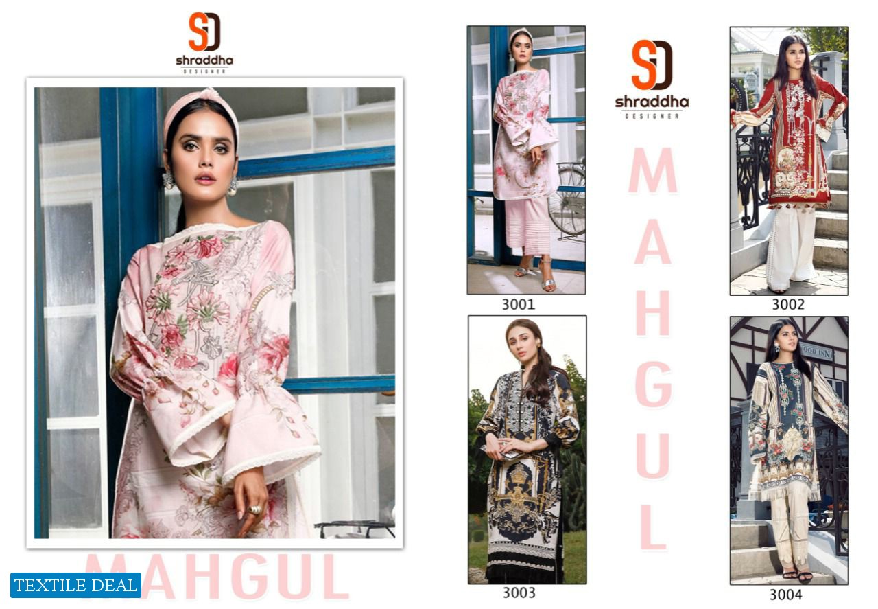 Shraddha Mahgul Vol-3 Wholesale Pakistani Lawn Fabrics  Concept Dress