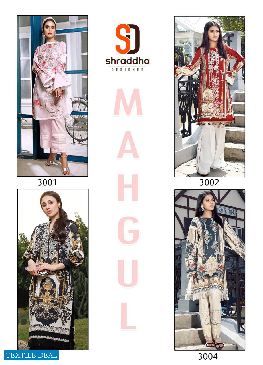 Shraddha Mahgul Vol-3 Wholesale Pakistani Lawn Fabrics  Concept Dress