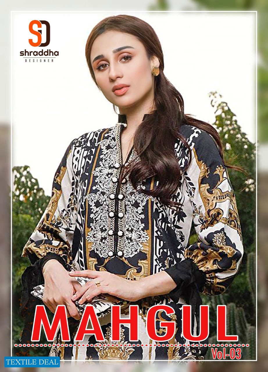 Shraddha Mahgul Vol-3 Wholesale Pakistani Lawn Fabrics  Concept Dress