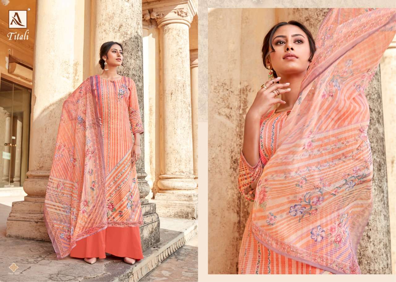 ALOK TITALI ZAM SATIN PRINT CASUAL WEAR DRESSES WHOLESALE