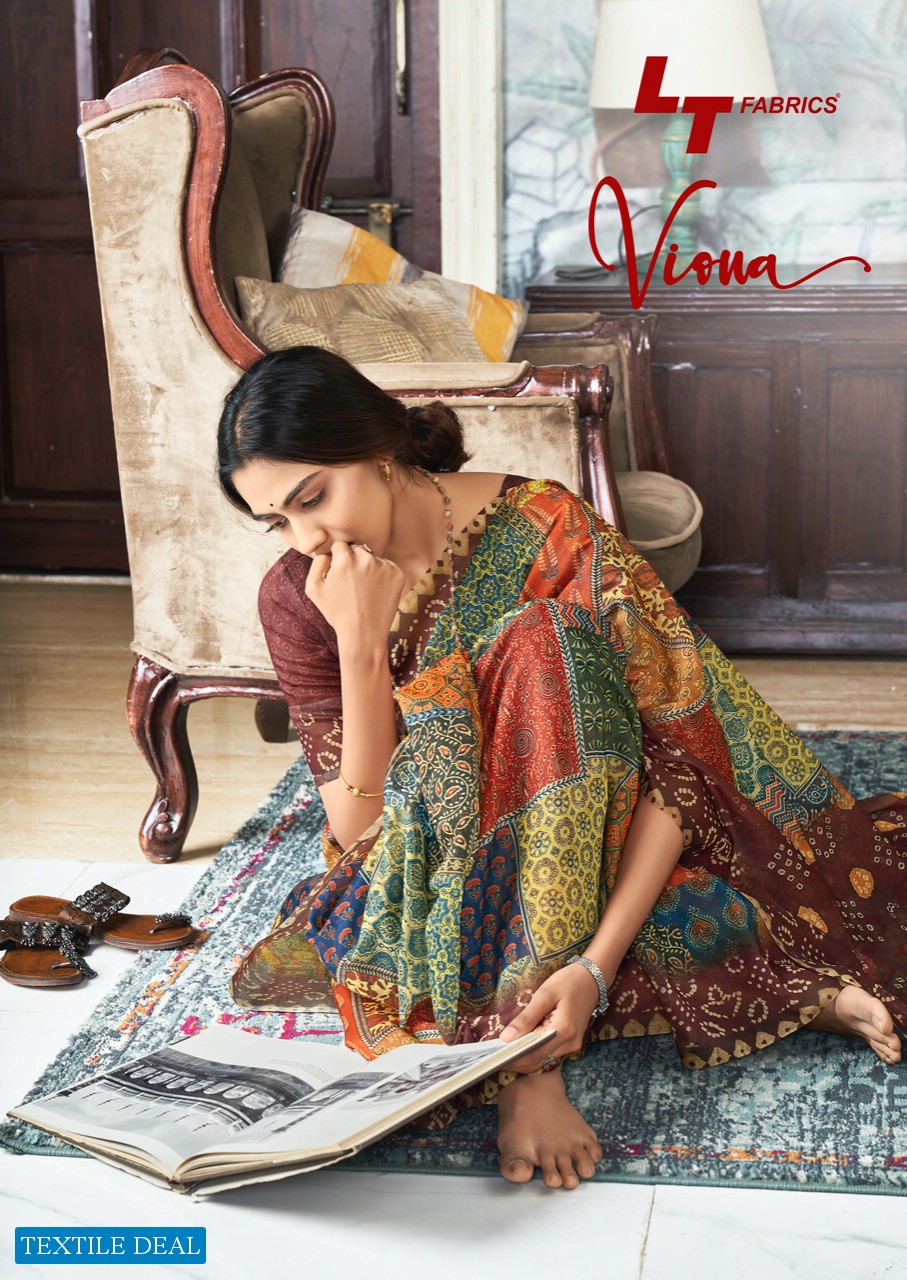 LT FASHIONS VIONA PURE CHANDERI SILK DIGITAL SAREE COLLECTION