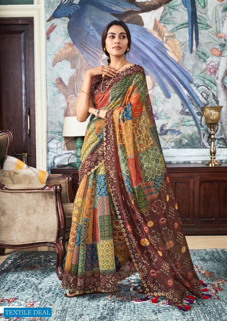 LT FASHIONS VIONA PURE CHANDERI SILK DIGITAL SAREE COLLECTION