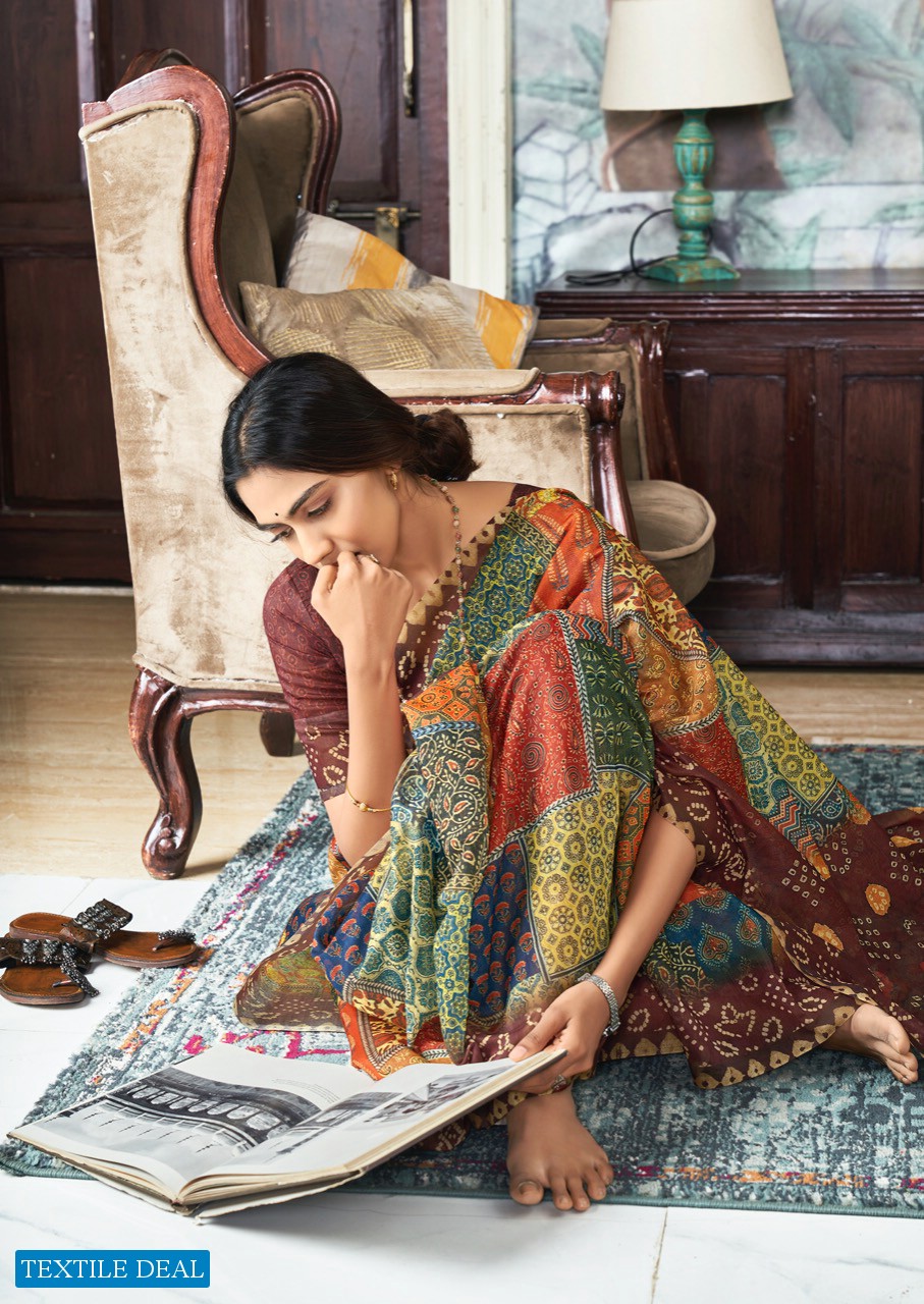 LT FASHIONS VIONA PURE CHANDERI SILK DIGITAL SAREE COLLECTION