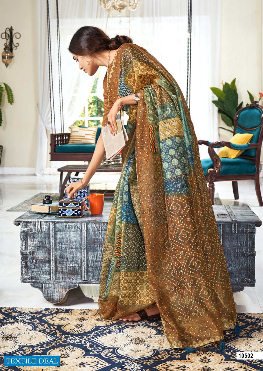 LT FASHIONS VIONA PURE CHANDERI SILK DIGITAL SAREE COLLECTION