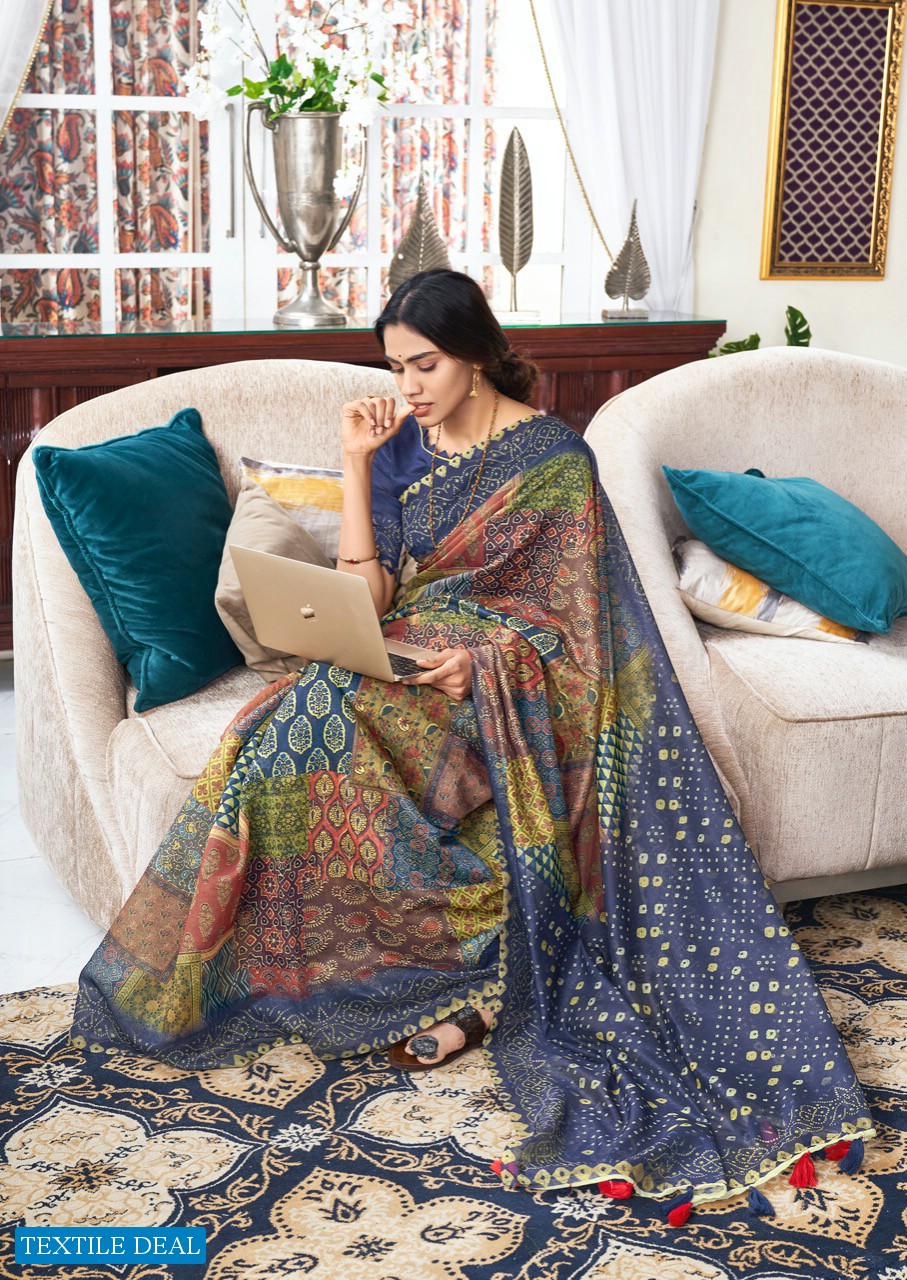 LT FASHIONS VIONA PURE CHANDERI SILK DIGITAL SAREE COLLECTION