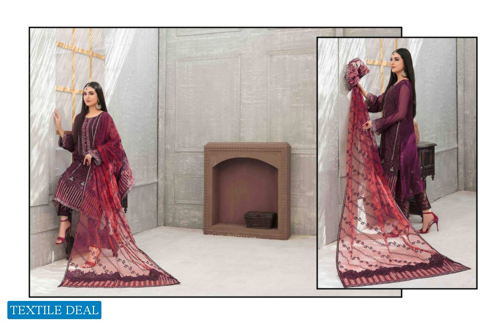 Tawakkal Saraab Wholesale Fancy Chiffon Fabrics Pakistani Dress