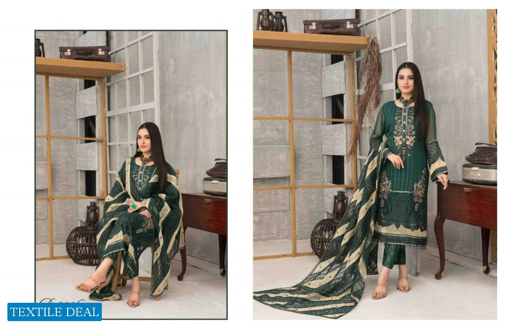 Tawakkal Saraab Wholesale Fancy Chiffon Fabrics Pakistani Dress