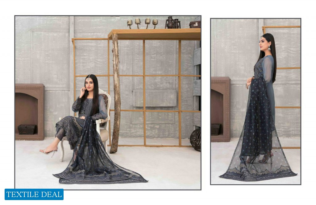 Tawakkal Saraab Wholesale Fancy Chiffon Fabrics Pakistani Dress