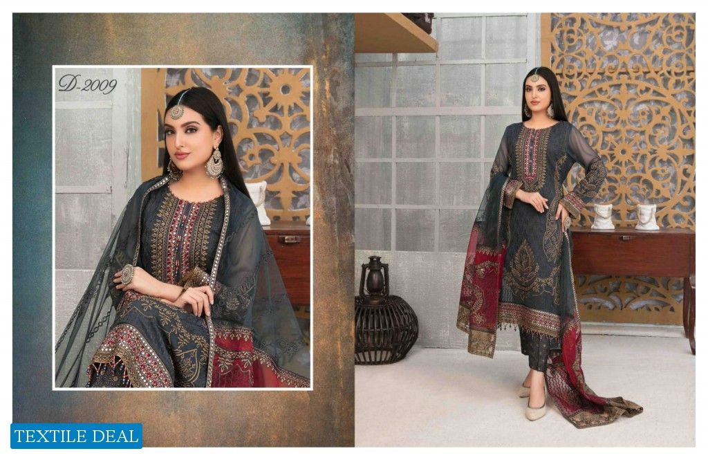 Tawakkal Saraab Wholesale Fancy Chiffon Fabrics Pakistani Dress