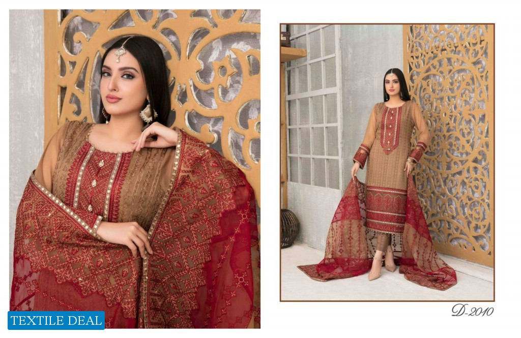 Tawakkal Saraab Wholesale Fancy Chiffon Fabrics Pakistani Dress
